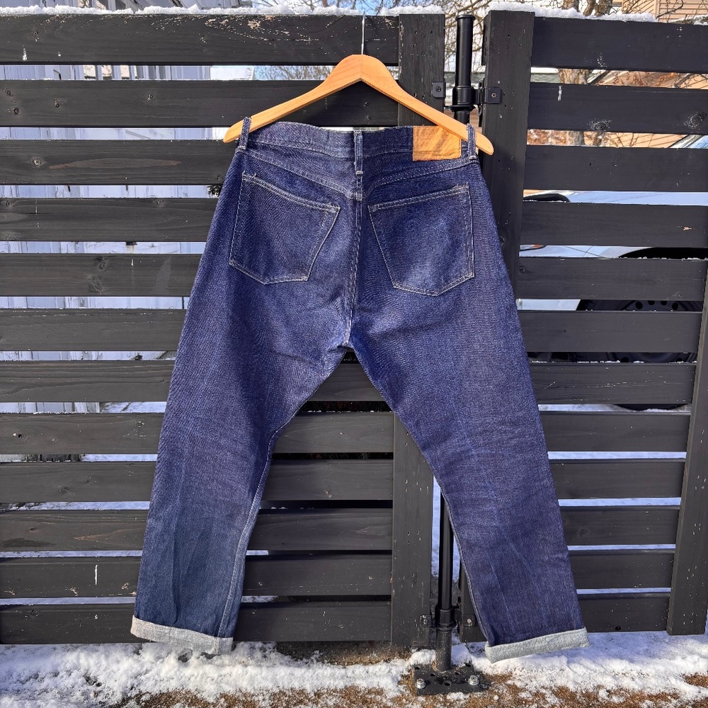 Wallace & Barnes J.Crew Indigo Dyed Selvedge Denim Made in USA Slim Jeans 34x32